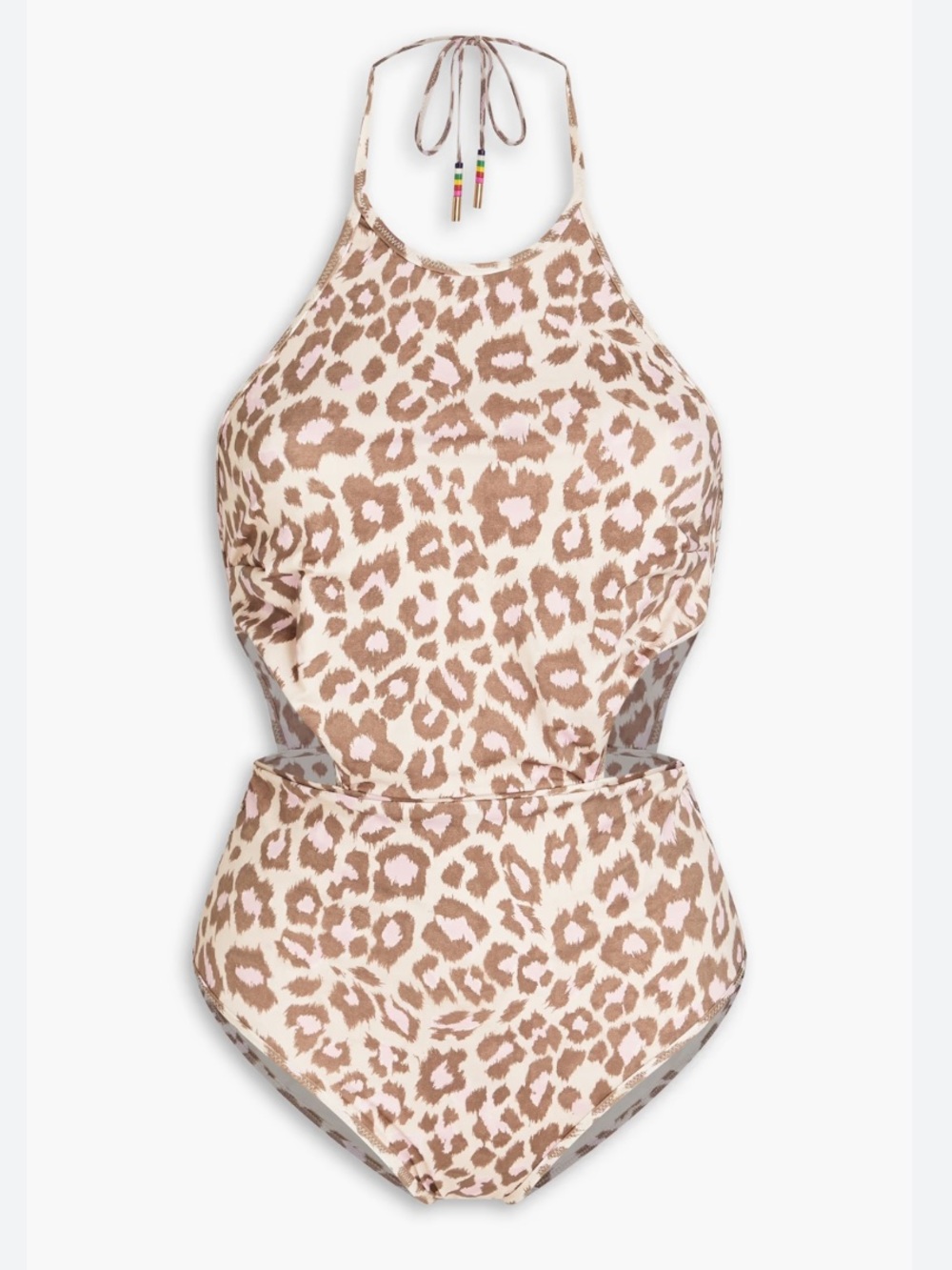 Zimmermann leopard print halter one-piece